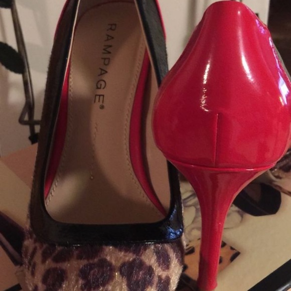 Misses heels cheetah & red 4 ' new club shoes - Picture 3 of 4